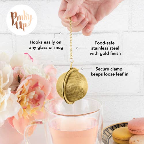 Small Tea Infuser Ball in Gold by Pinky Up®