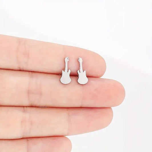 Mini Guitar Stud Earring