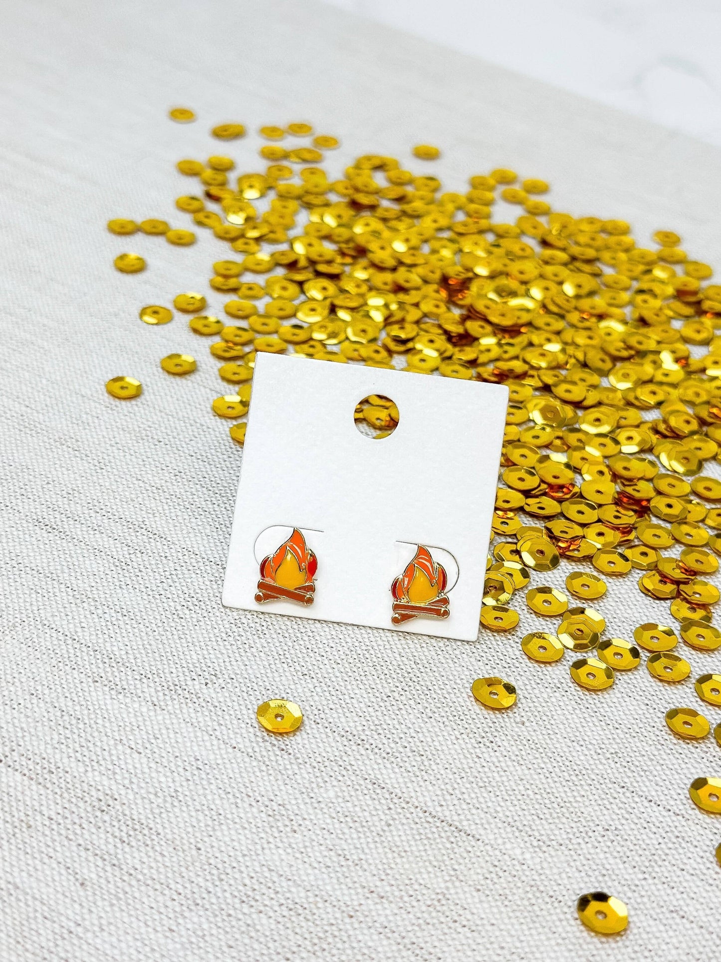 Campfire Enamel Stud Earrings