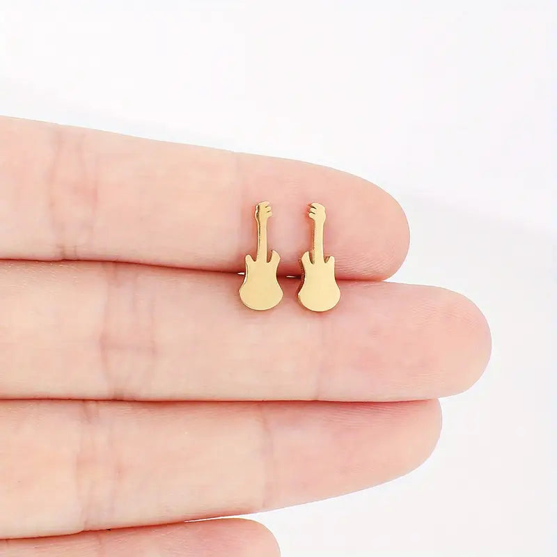 Mini Guitar Stud Earring