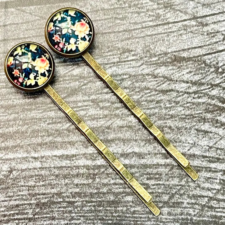 Vintage Floral Bobby Pins