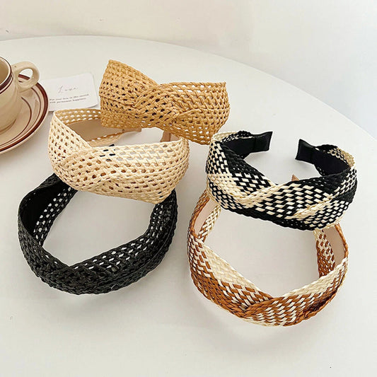 Two Tone Basket Weave Twist Headband