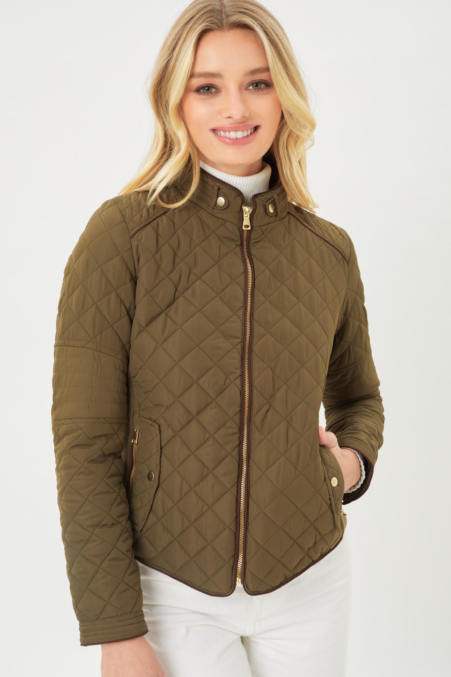 Ultra Lightweight Quilted Padded Zip Up Jacket