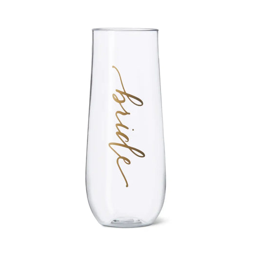 Bridal Durable Plastic Stemless Champagne Glass