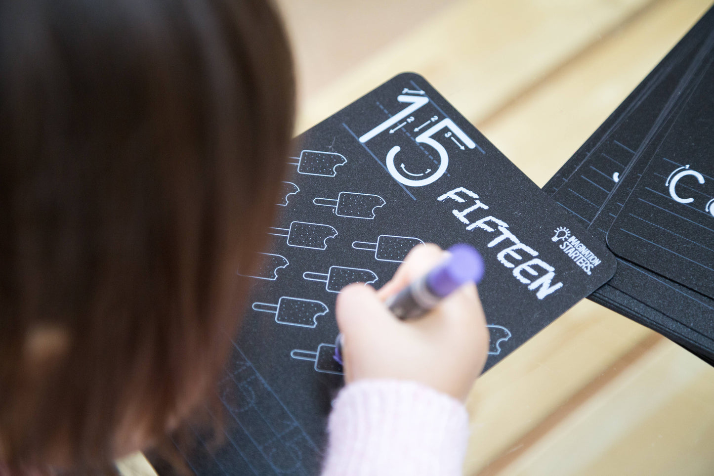 Number Chalkboard Coloring Cards