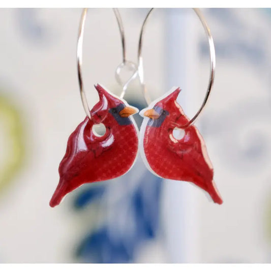 Cardinal Earrings