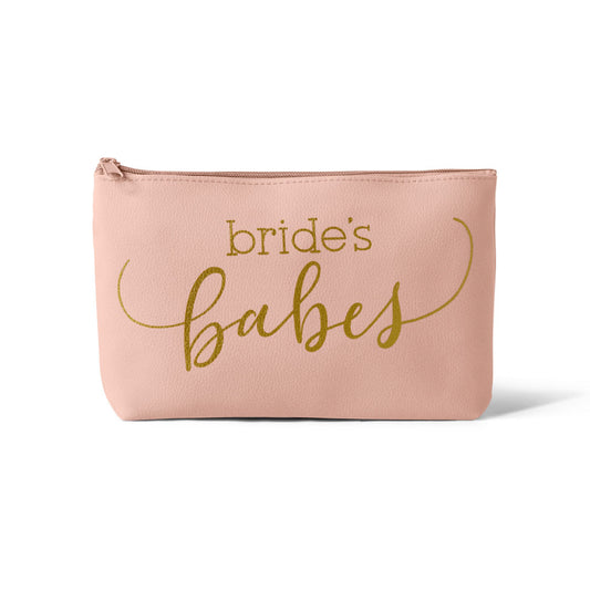 Blush Pink Bride's Babes Makeup Bag