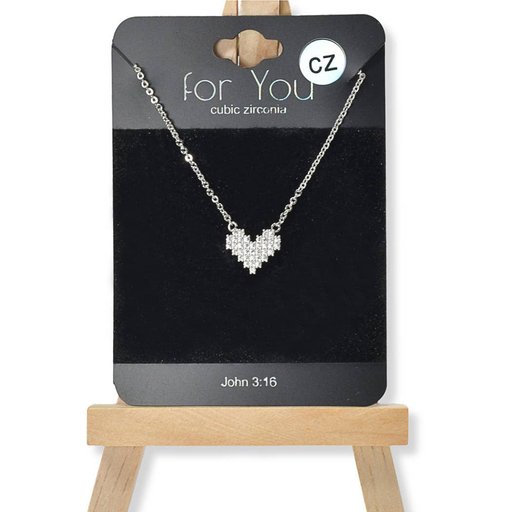 Dainty Heart CZ Necklace