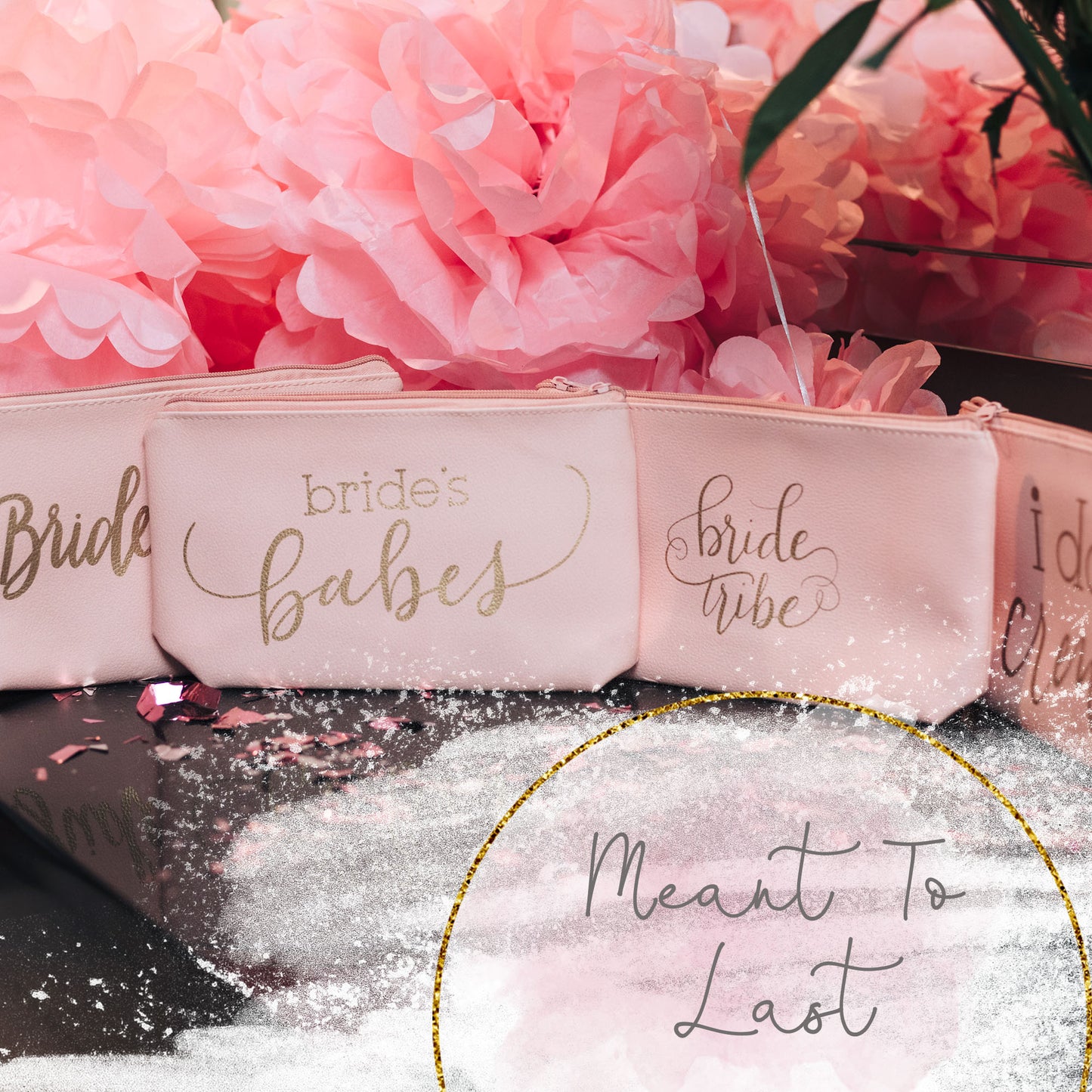 Blush Pink Bride's Babes Makeup Bag