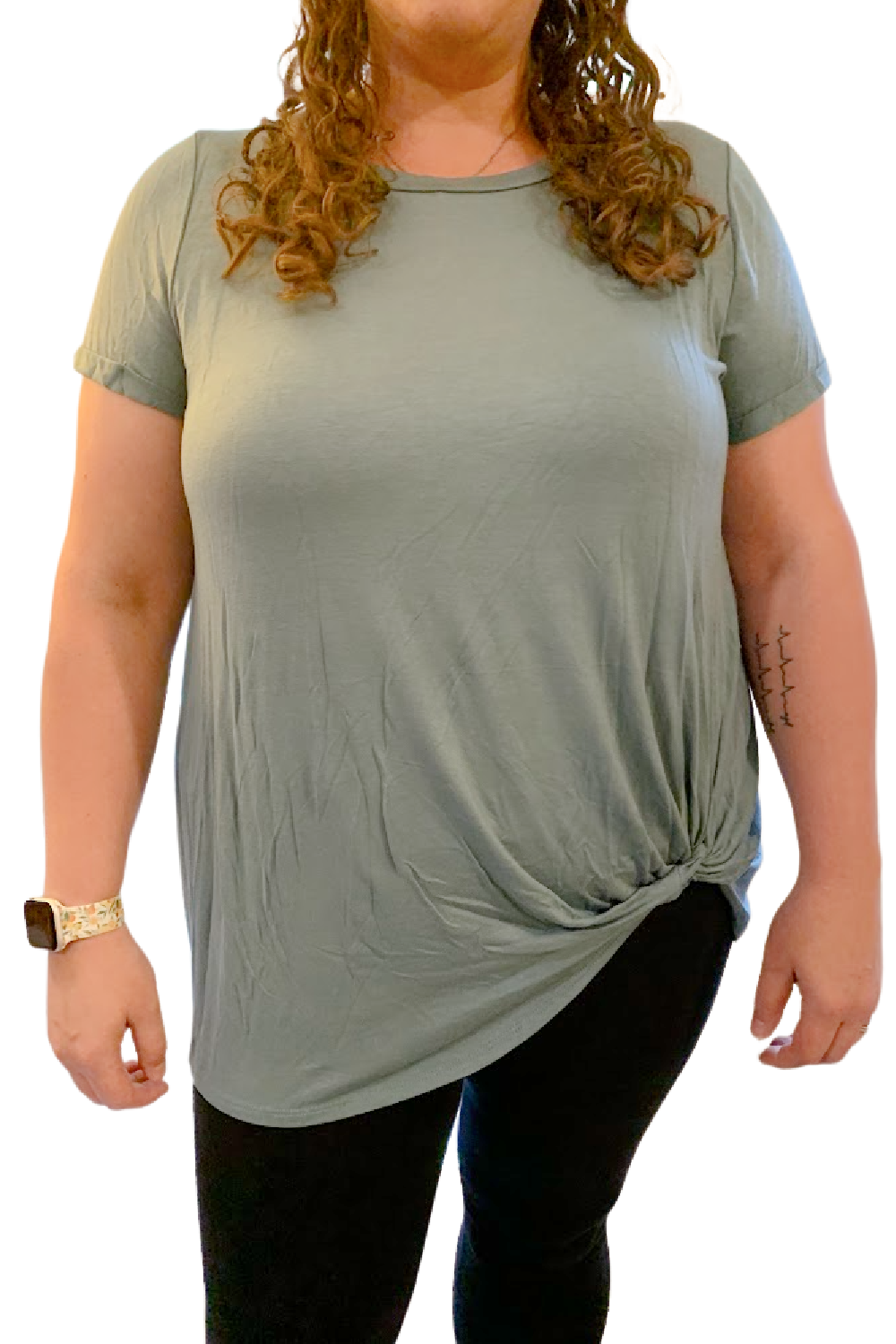 Curvy Twist Front Tunic