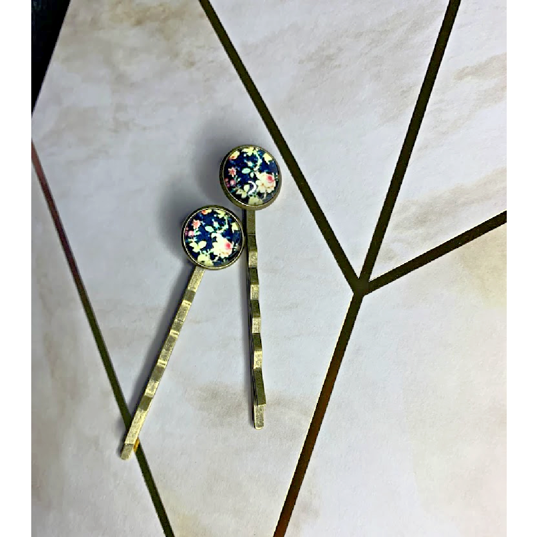 Vintage Floral Bobby Pins