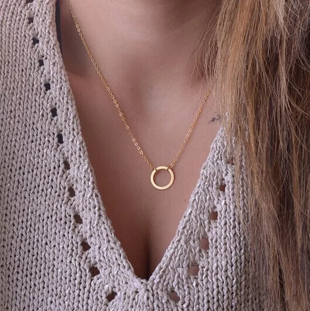 Drop Circle Necklace