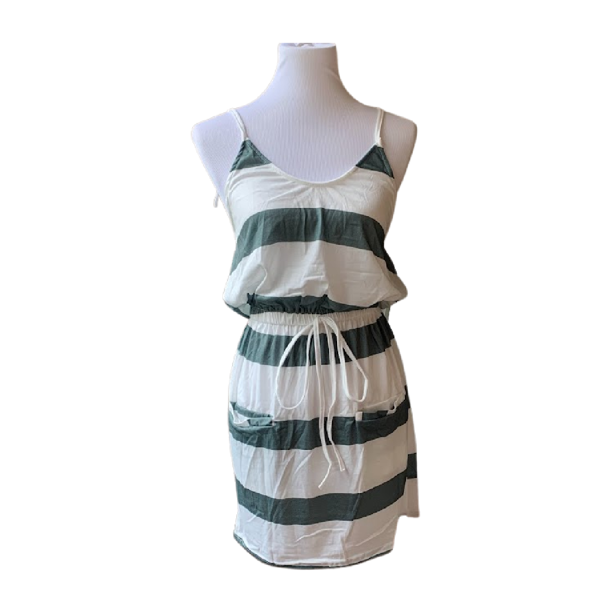 V-Neck Spaghetti Strap Knitted Mini Dress