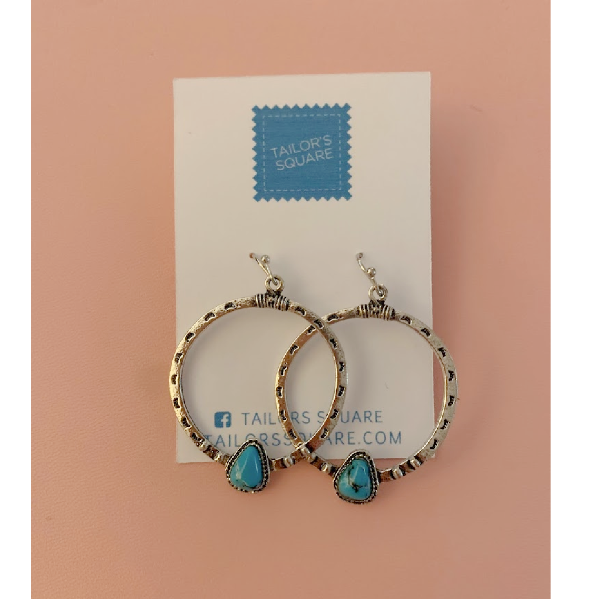 Turquoise and Silver Dangle Earrings