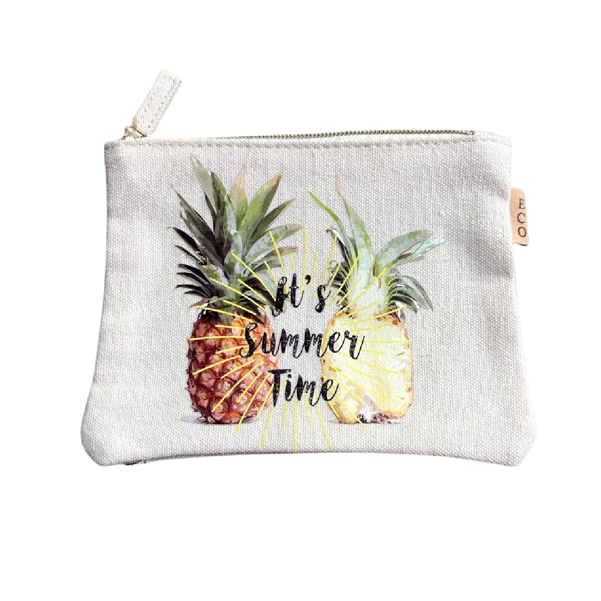 Summer Time Pattern Canvas Pouch