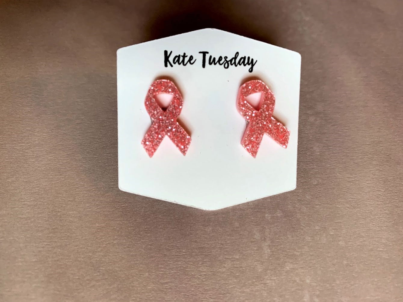 Pink Ribbon Earrings