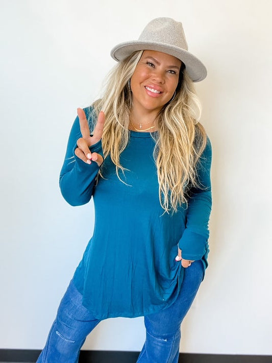 Curvy Moroccan Blue Tunic