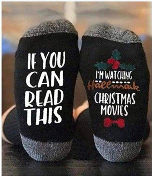 If You Can Read This I'm Watching Hallmark Christmas Movies Socks