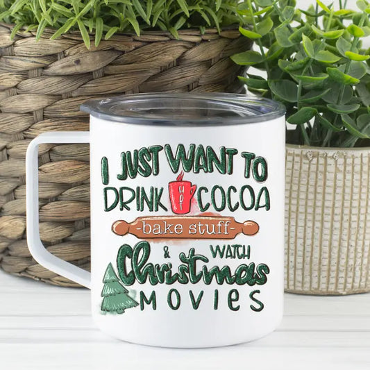 Drink Hot Cocoa & Bake | Coffee Travel Mug 14 oz