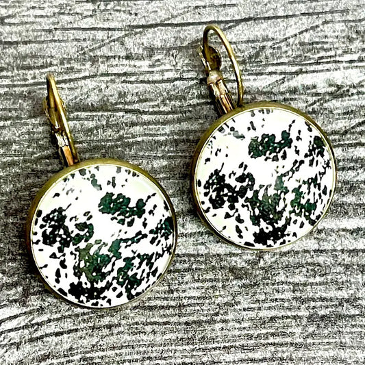 Cow Print Drop Earrings