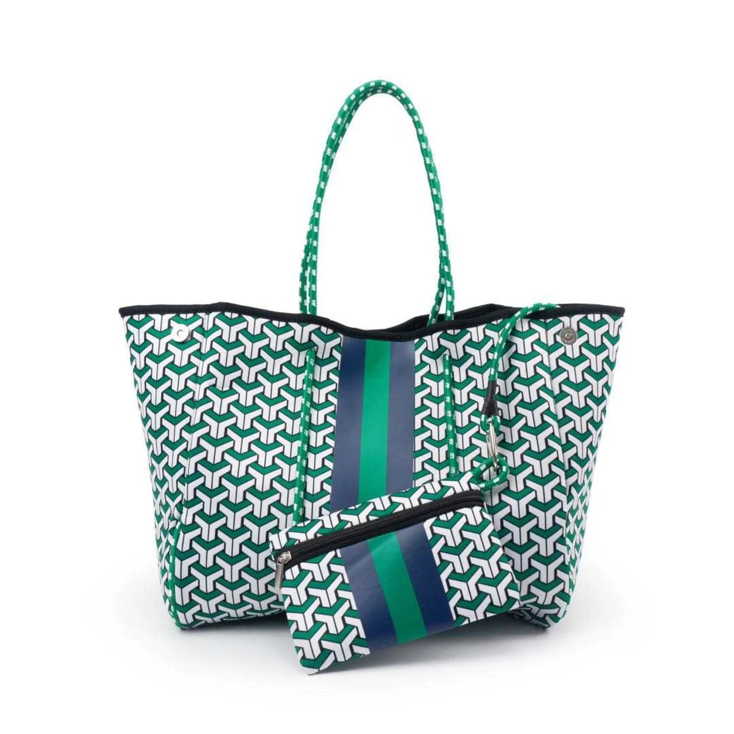 Green Maze Neoprene Tote