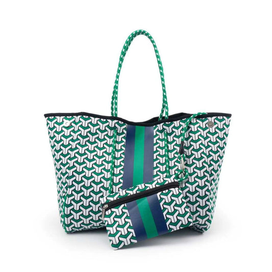 Green Maze Neoprene Tote