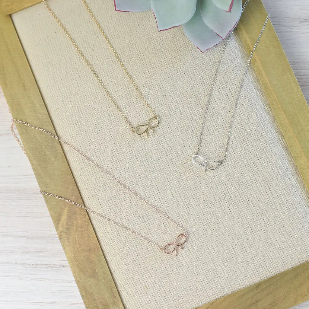 Delicate Bow Necklace