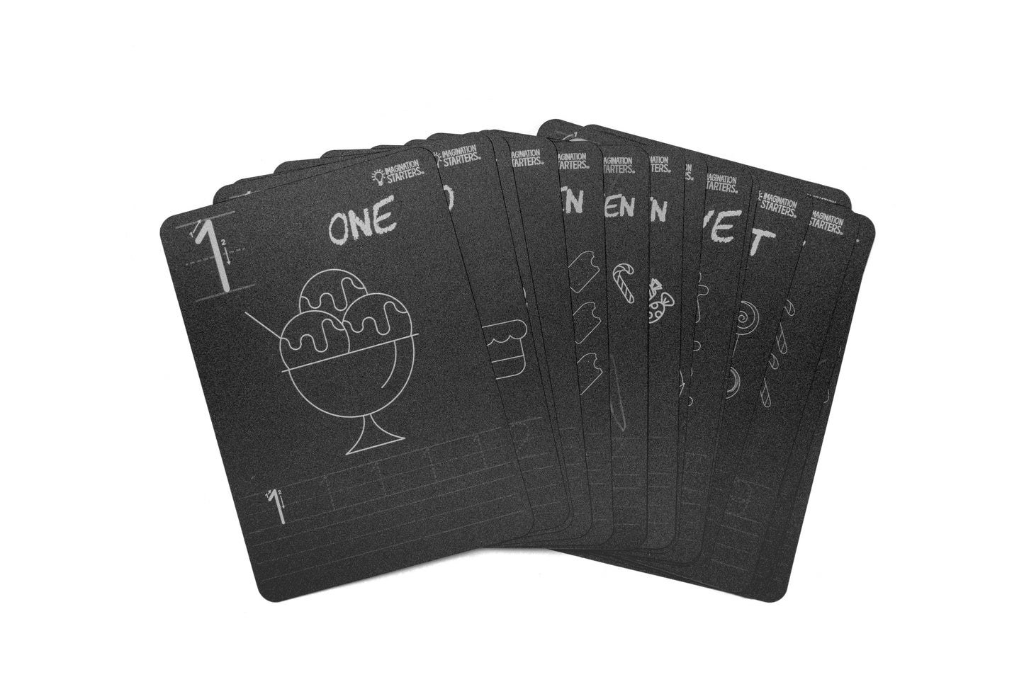 Number Chalkboard Coloring Cards