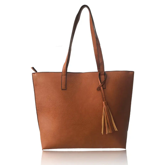 Louise Long Handle Large Shoulder Bag - Tan