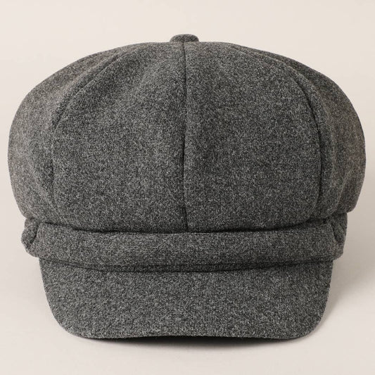 Solid Color Casual Newsboy Cabbie Hat