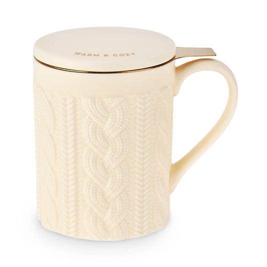 Annette™ Knit Ceramic Tea Mug & Infuser by Pinky Up®