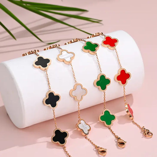 Gold Lucky Clover Bracelet