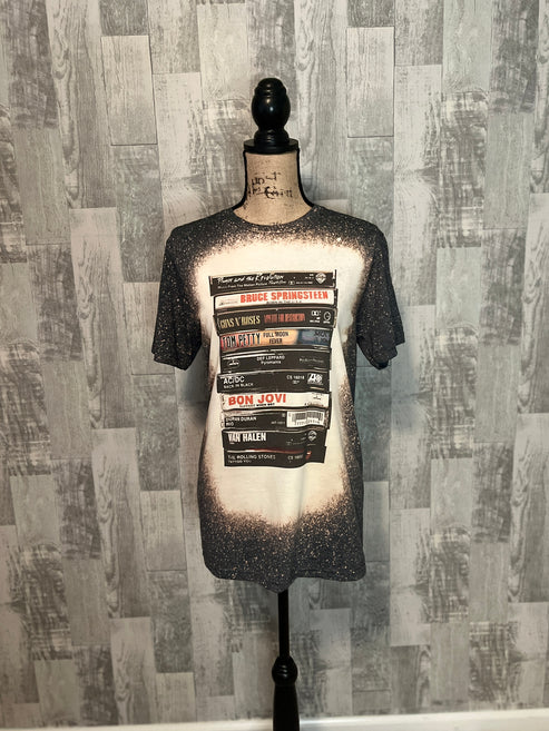 80's Rock Cassette Tape Graphic T shirt