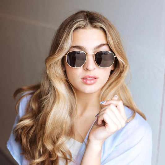 Hailey Hexagon Frame Sunglasses