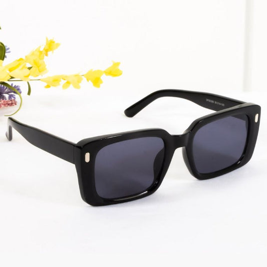 Raina Retro Rectangle Frame Sunglasses