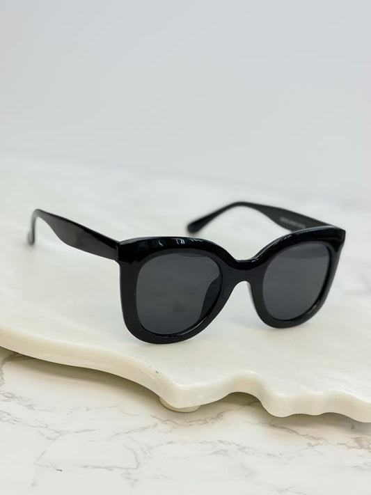 Laurel Black Cat Eye Sunglasses