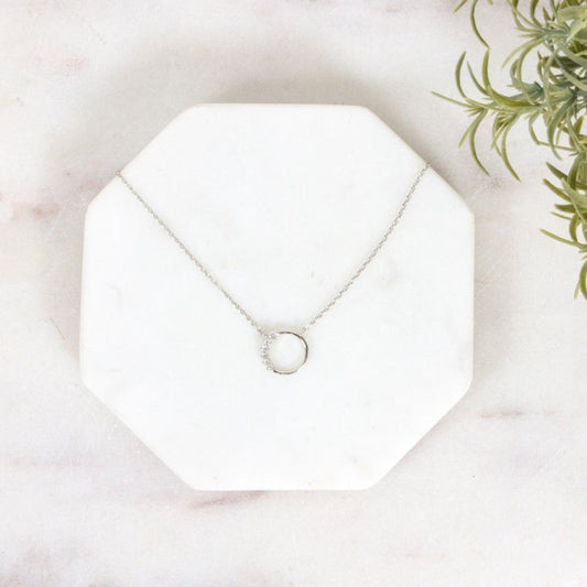 Colbie Crystal Circle Necklace