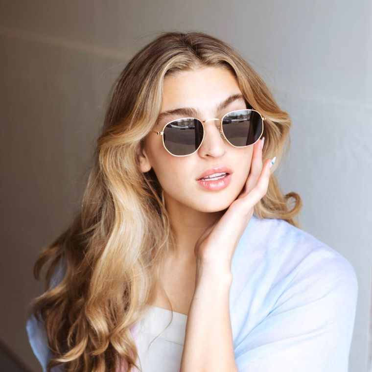 Hailey Hexagon Frame Sunglasses